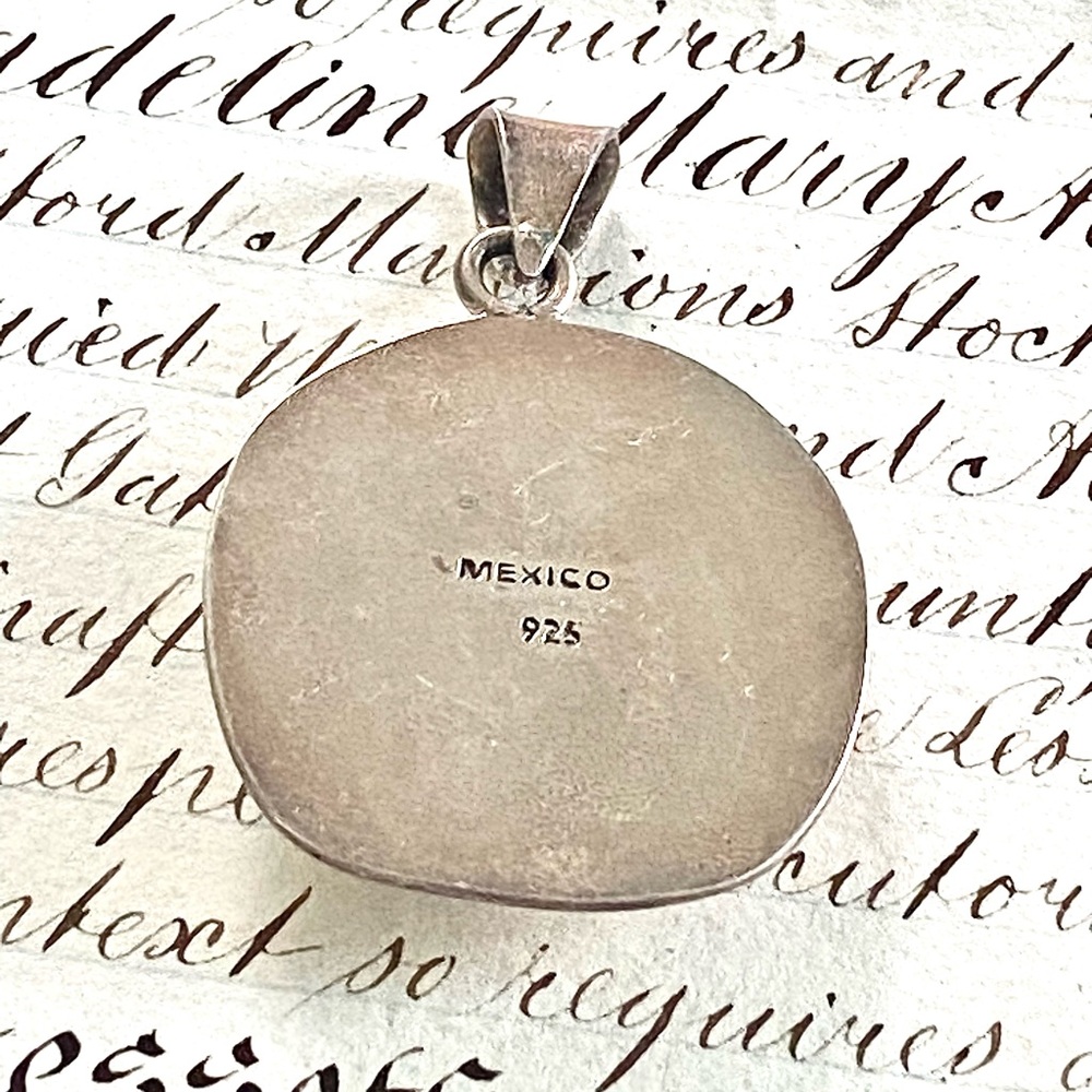 Stunning Sterling Silver Puffy Sand Dollar Pendant 925 Mexico - Picture 3 of 9